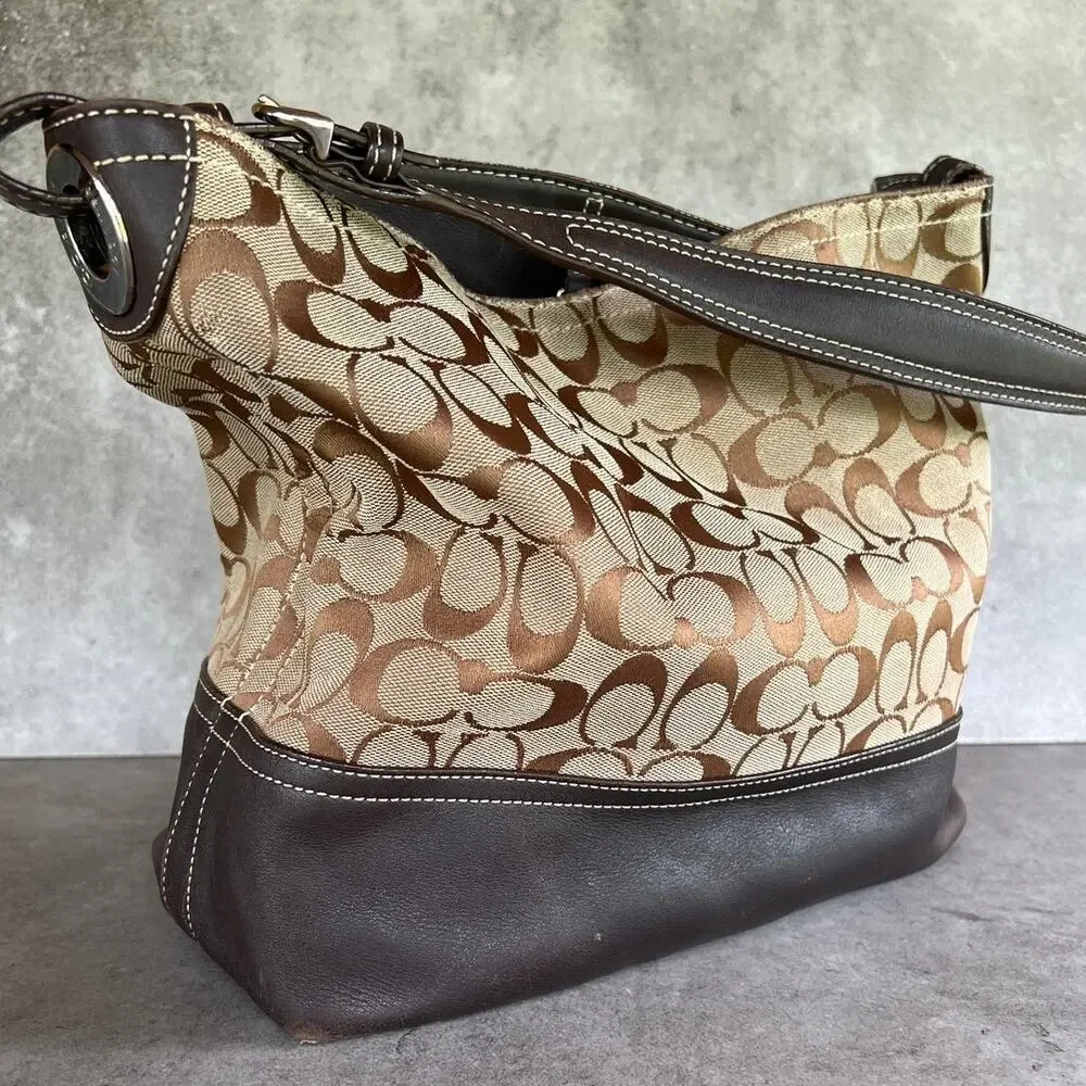 Coach Y2K Vintage Signature Canvas Hobo Shoulder Bag (Style No. 2156) monogram